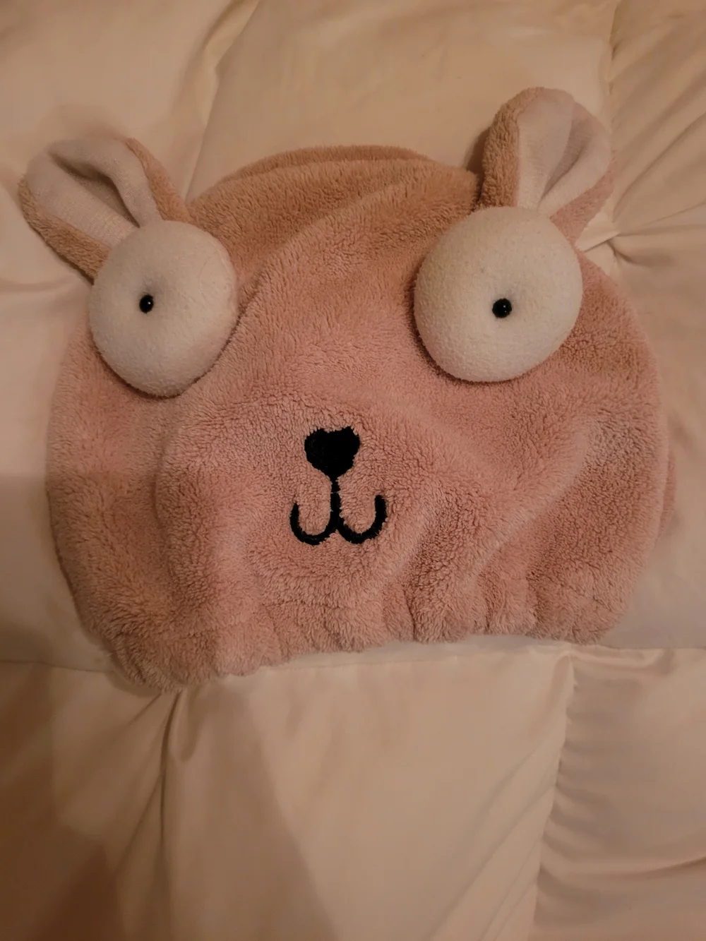 5/$25 Kids Plush Bunny Hair Wrap - Pink